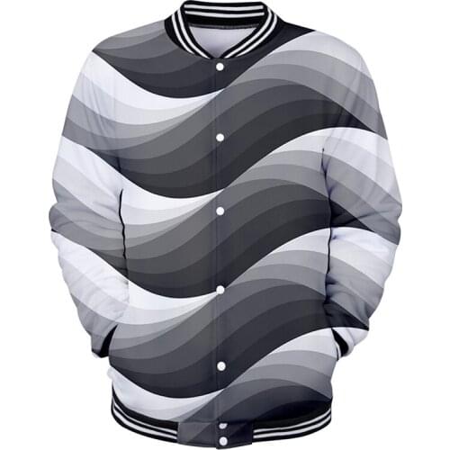 Visual Impact Geometric Fashion 3d Baseball Jacket Coat Men Women Hoodie Sweatshirt Long Sleeve Unisex Cool Hoodies Jackets Tops