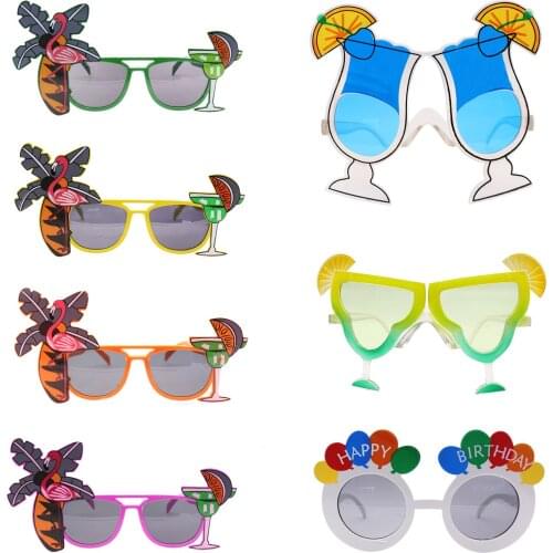 Funny Hawaiian Party Glasses Flamingo Glasses Novelty Birthday Flamingos Sun Hen Night Bachelorette Event Party Supplies