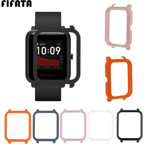 FIFATA Protective Case For Huami Amazfit Bip S Watch Cover PC Plastic Shell Bumper For Huami Amazfit Bip Lite 1S Protector Frame
