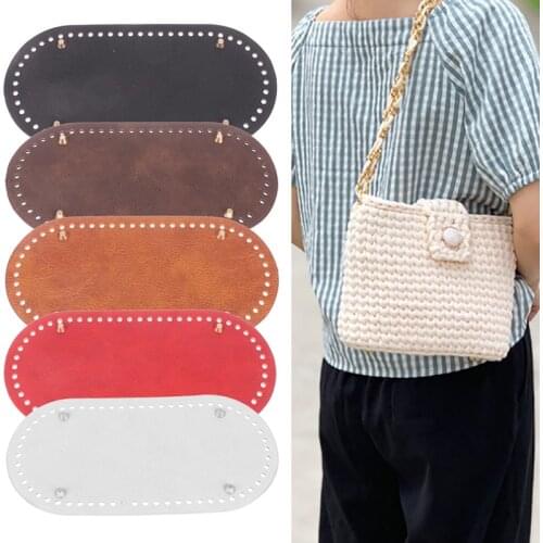 12*25cm Bottom Rivets Bag Crocheting Hand Woven DIY For Hand-made Cushion Pad