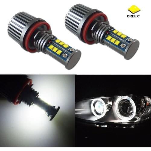 120W Halo Angel Eyes 6000K H8 Halo Ring LED Light For BMW E82 E87 E90 E91 E92 E60 F01 F02 F03 E70E89 1 3 5 7 Series X3 X5 X6 Z4