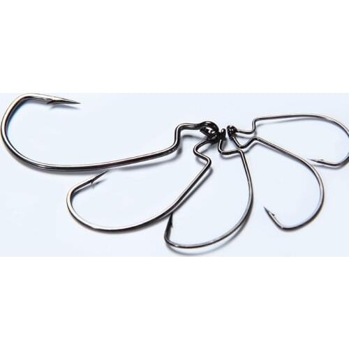 Bammax fishing hook 30pcs 2# 4# 6# 8# crank hook for Universal lead weight Soft Bait Worm Pesca Fishing Tackle accessories