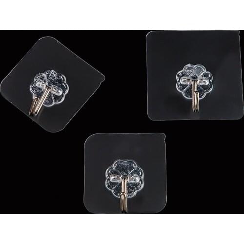5/10 Pcs Strong Home Kitchen Hooks Transparent Suction Cup Sucker Wall Hooks Hanger For Kitchen Bathroom 6x6cm