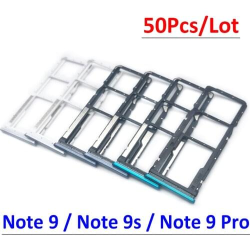 50Pcs/Lot,SIM Card Slot SD Card Tray Holder Adapter For Xiaomi Redmi Note 9S Note 9 Pro Replacement Parts