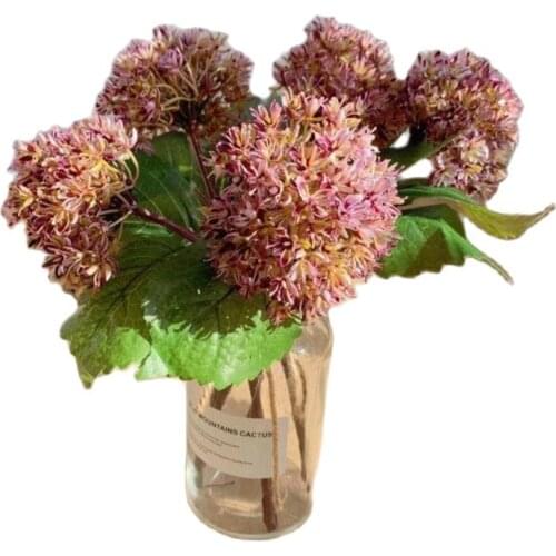 8Pcs Fake Single Stem Classic Hydrangea 11" Length Simulation Mini Butterfly Hydrangeas for Wedding Centerpiece