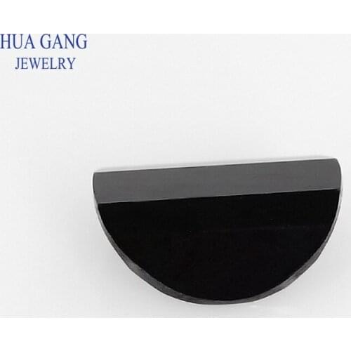 Black Ingots Shape Cubic Zirconia Brilliant Cut Loose CZ Stone Synthetic Gems Beads For Jewelry 5x7mm-7x9mm