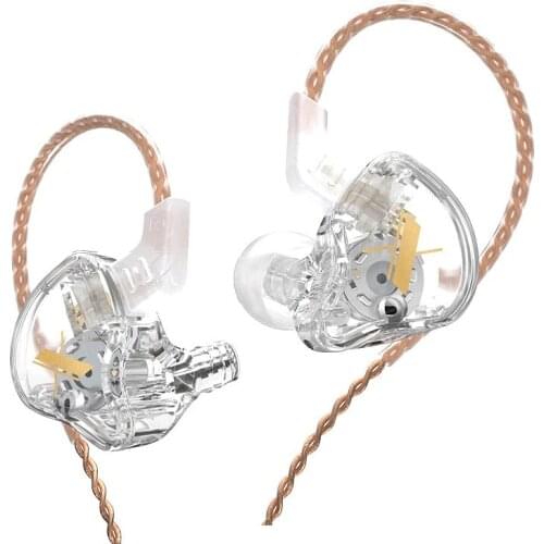 KZ EDX Crystal Color 1DD Dynamic Earphones HIFI Bass Earbuds In Ear Monitor Earphones Sport Noise Cancelling Headset for ZST X