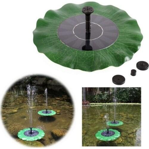 Solar energy lotus leaf fountain, floating pool, pond / Lake, small garden fountain, multi nozzle, aerated water flow