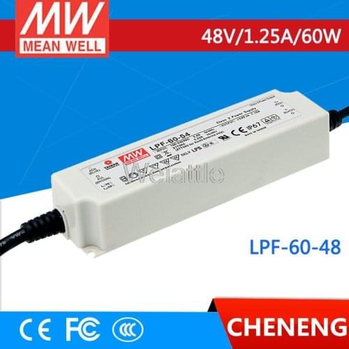 MEAN WELL original LPF-60-48 48V 1.25A meanwell LPF-60 48V 60W Single Output LED Switching Power Supply
