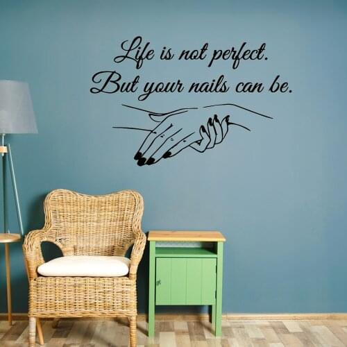 Exquisite Nail Salon Decal Wall Sticker Art Mural Beauty Salon Decoration decals for women girls bedroom decor Vinyl OV19