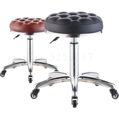 Beauty Stool, Barbers Chair, Lifting Revolving Stool, Hairdressers Pulley Bench, Makeup Salon And Nail Stool