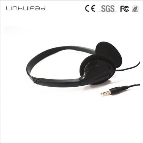 Linhuipad 3.5mm Plug Cheap Headsets disposable Gaming Earphone Headphone for fitness centers spas gyms Computer Laptop 300 PCS