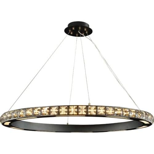 Living Room Chandelier Modern Simple Atmosphere Dining Room Bedroom New Light Luxury High Grade Household Round Crystal Chandeli