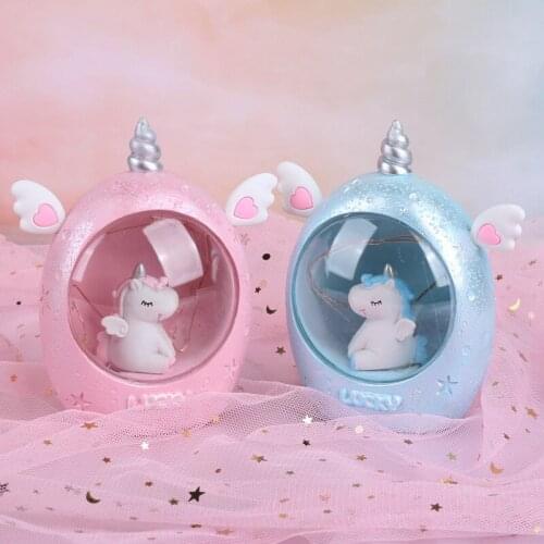 Mycyk Bedroom small night light creative fantasy NO BATTERY room decoration bedside lamp to girls gifts BLUE PINK SMALL GIFT NEW