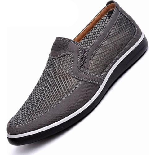 2018 Men Summer Style Mesh Flats For Men Loafer Creepers Casual High-End Shoes Very Comfortable Size:38-43