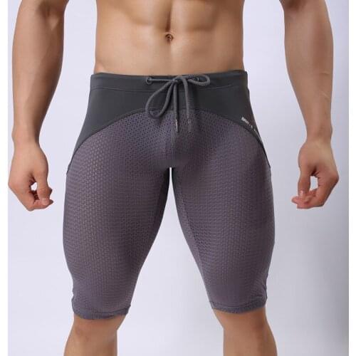BRAVE PERSON Brand GYM Sport Shorts Men Exercise Training Short Mesh Patchwork Low Waist Design Man Yoga Shorts Good Quality