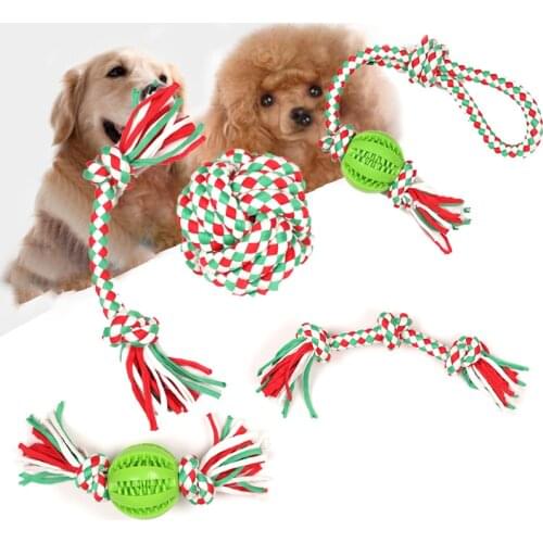 Pet Toys Set Cotton Rope Knot Bite Cleaning Teeth Toys Chew Toy For Dog Colorful