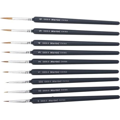 9 sets Of 14.5cm Of Paint Brushes Miniature Paint Brush Set Watercolor Art Supplies Suit For Beginners And Professional Artists