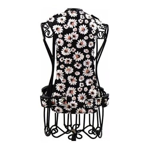 Nylon chrysanthemum dog harness+collar+leash black breathable dog harness pet dog leash collar puppy harness small dog collar