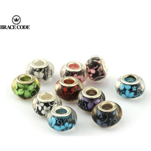 BRACE CODE 2Pcs/Lot The New Resin Flower Charms Lady Beaded, Suitable For Making Fine Brand Lady Jewelry Gifts