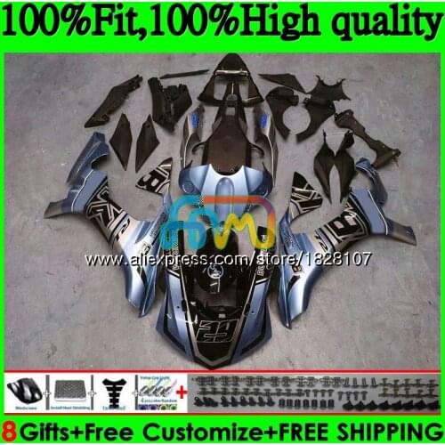 OEM Injection For YAMAHA YZF R1 1000 YZFR1 15 16 17 129BS.64 YZF-1000 YZF R 1 YZF1000 YZF-R1 2015 2016 Silver blue 2017 Fairing