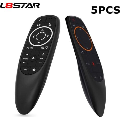 Wholesale 5PCS) L8STAR G10S Pro Air Mouse Voice Control 2.4G USB Gyro Sensing Smart Remote for Android TV BOX HK1 X96mini
