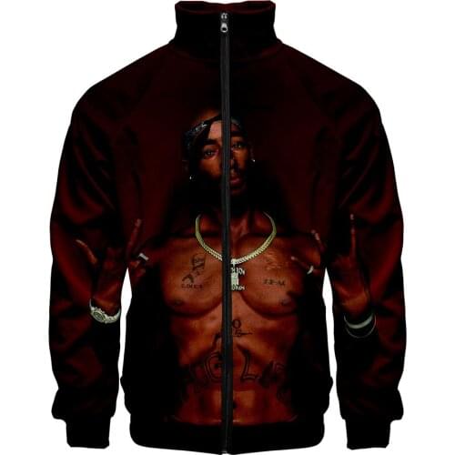 Creative Novelty 2PAC Zipper Jackets Casual Hoodie Fashion Cool Highstreet Autumn And Spring Clothes 2PAC Sweatshirt streetwear