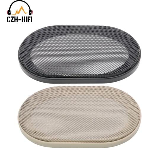 1PC SPEAKER GRILL COVER 4"x6" Plastic Steel Dust Proof Mesh Cover Decorative Circle for Subwoofer Car Audio Speaker Cabinet DIY