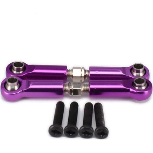 Adjustable Servo Linkage Pulling Steering Rods Arms M3 Thread 2.5mm Hole 42-52mm Long For RC Car Upgraded Hop-Up Parts HSP