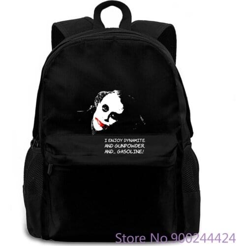 Joker Heath Ledger Dark Knight Comic Movie Cool women men backpack laptop travel school adult student