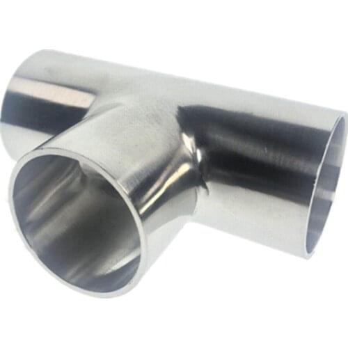 TYPE T Joint Sanitary Welding Pipe Connection Fittings polishing 304 Stainless Steel Food grade