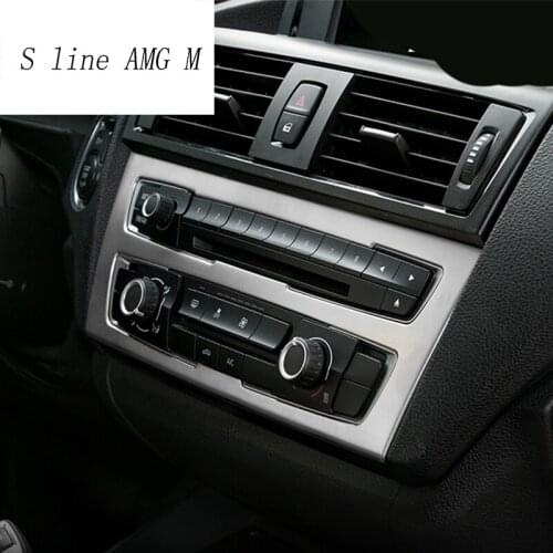 Car styling Car Central Control CD panel decorative cover trim sticker for BMW 1 series F20 116i 118i Interior Auto Accessories