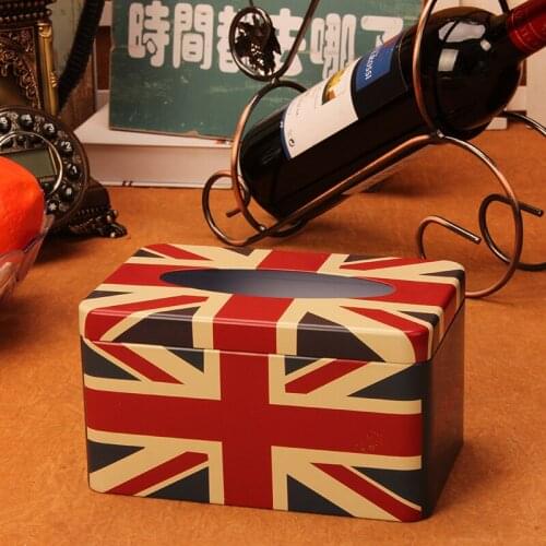 TSSAAG Metal Tissue Box London Modern Hotel Home Decor Rectangle Papkin Holder Car Tissue Box Cover servilletero caja