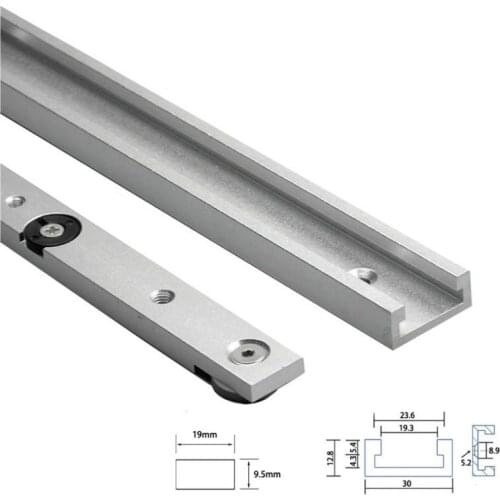 1Set Aluminium Alloy T-tracks Slot Miter Track and Miter Bar Slider Table Saw Miter Gauge Rod Woodworking Tools Workbench DIY