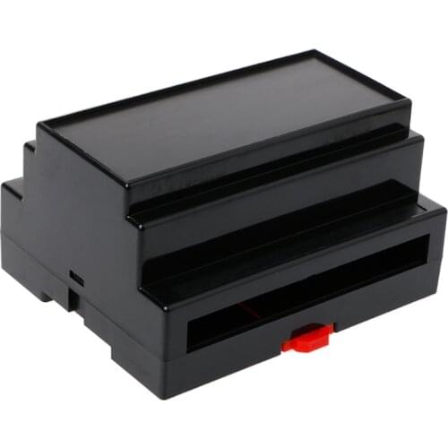 107*87*59mm Black/White Plastic Din Rail Junction Box Electronic Equipment AXYC