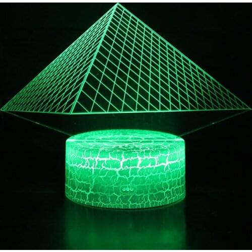 Great Pyramids theme 3D Lamp LED night light 7 Color Change Touch Mood Lamp Christmas present Dropshippping