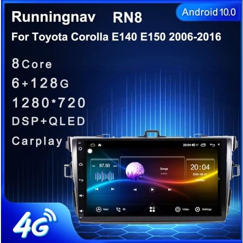 4G LTE Android 10.1/9/8.1 Fit TOYOTA Corolla 2007 2008 2009 2010 2011 2012 Multimedia Stereo Car DVD Player Navigation GPS Radio