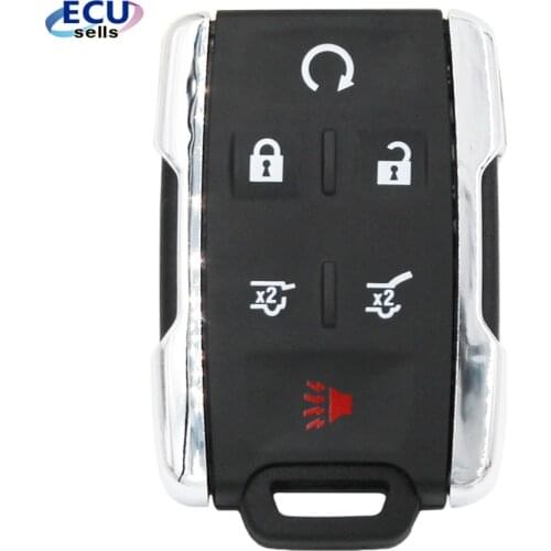 6 Buttons Silver Side New Keyless Entry 5+1 Buttons Remote Key Fob Shell for Chevrolet Colorado Silverado