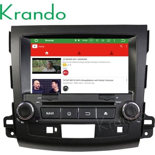 Krando Android 9.0 car dvd player for mitsubishi outlander 2006-2012 for peugeot 4007 navigation multimedia 2g ram