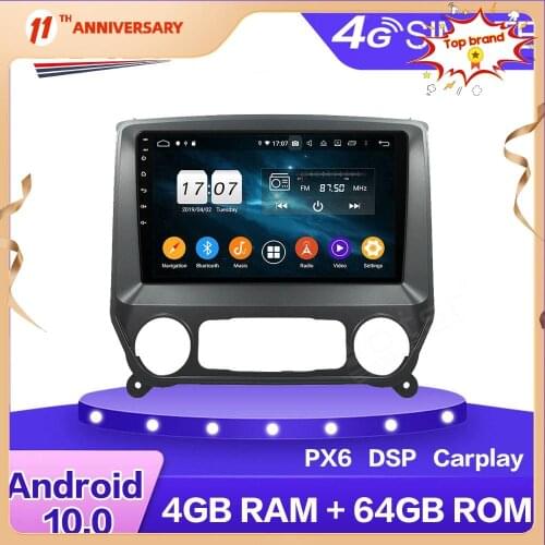 Aotsr PX6 Android 10 4+64GB Car Radio Player Auto GPS Navigation Multimedia For GMC Sierra 2014 - 2019 Carplay DSP 4G LTE SIM