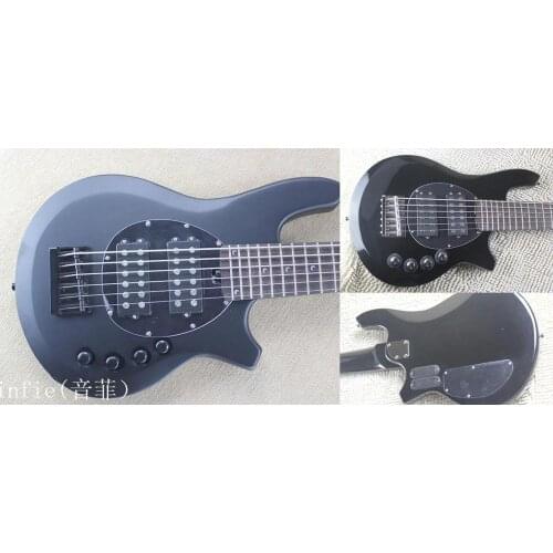 Free Shipping Top Qulity Music Man Bongo Metal black 6 Strings Active Pickups Bass Guitar Musicman Bass Guitar