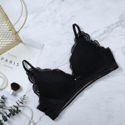 Women Sexy Lace Bra Deep V Push Up Brassiere Shaping Bras Soft Seamless Underwear Lingerie