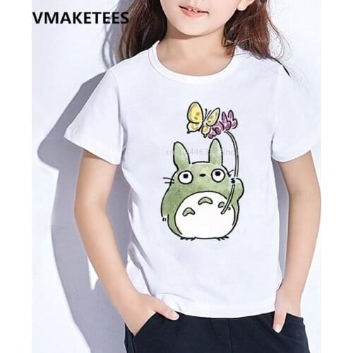 Kids Summer Girls&Boys T shirt Children Anime Spirited Away My Neighbor Totoro Print T-shirt Cartoon Funny Baby Clothes