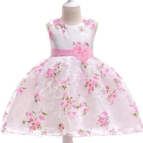 Baby flower kids clothes Toddler Girl Clothes Baby Dress Newborn Girl Dress Christening Gown First Birthday Party