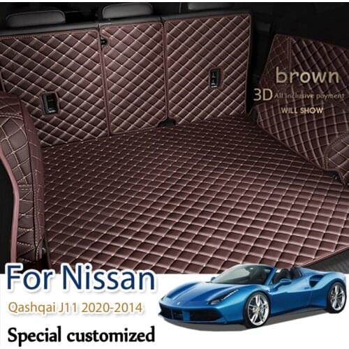 For Nissan Qashqai J11 2020 2019 2018 2017 2016 2015 2014 Car Cargo Rear Boot Liner Trunk Mats Carpets Rugs Interiors Styling