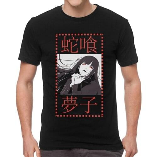 Kakegurui T-shirt Mens Novelty T Shirt Short Sleeve 100% Cotton Anime Manga Yumeko Jabami Tshirt Urban Tee Tops