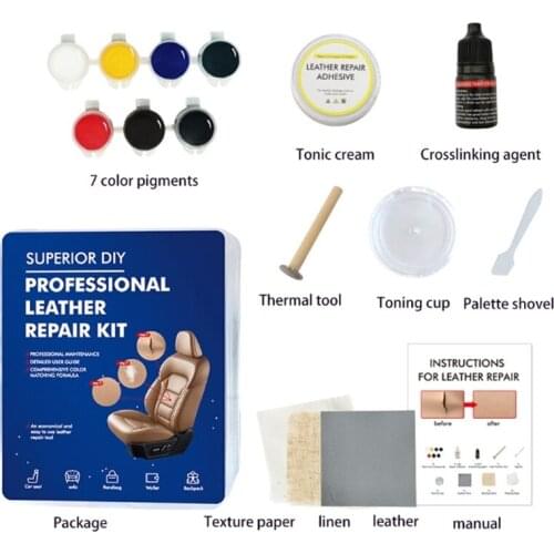 Leather Repair Gel Cream ResinRepair Liquid Leather Product Maintenance Supplies Complementary Color Tools