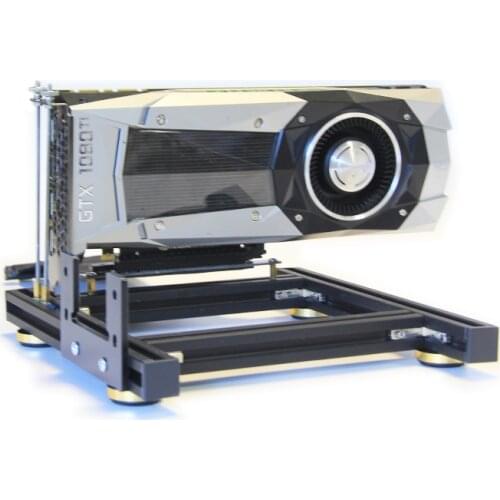 Graphics card holder DIY external graphics card base with power base for ATX SFX PSU aluminum