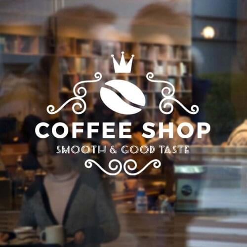 Coffee Shop Coffee Smooth Good Taste Best Coffee Sign Mug Logo Cafe Decor Highest Quality Wall Cup Decal Sticker Vinyl