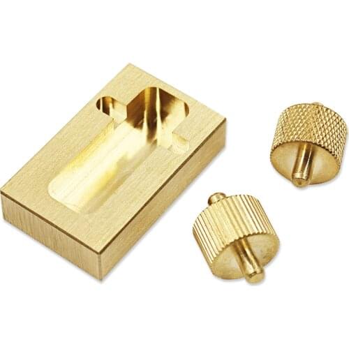 Leather craft tools leather material fabric edge dye box Brass Edge Oil Box With Two Rollers Mini Side Oil Hopper Box Dyeing